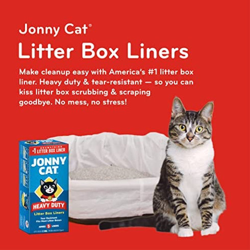 JONNY CAT Heavy Duty Litter Box Liners, Jumbo, 5ct